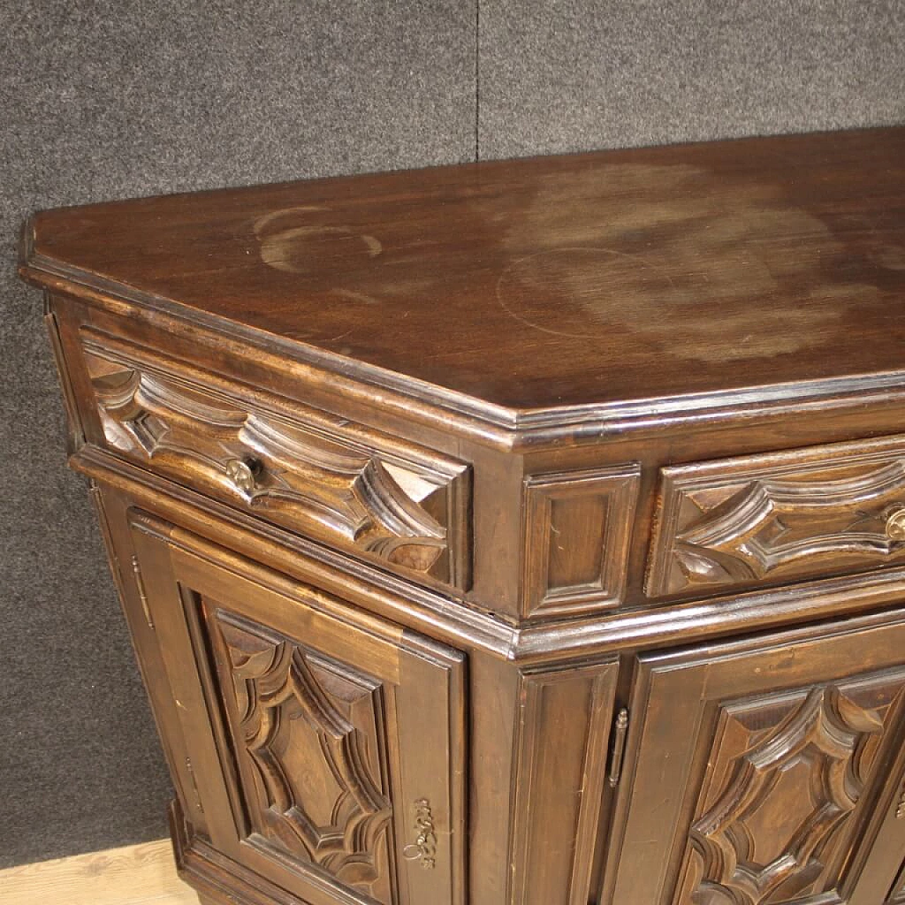 Credenza italiana in legno di rovere e faggio, anni '40 1193411