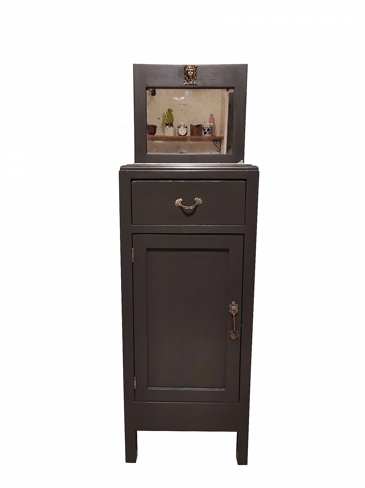 Fir and marble nightstand, 20s 1193717