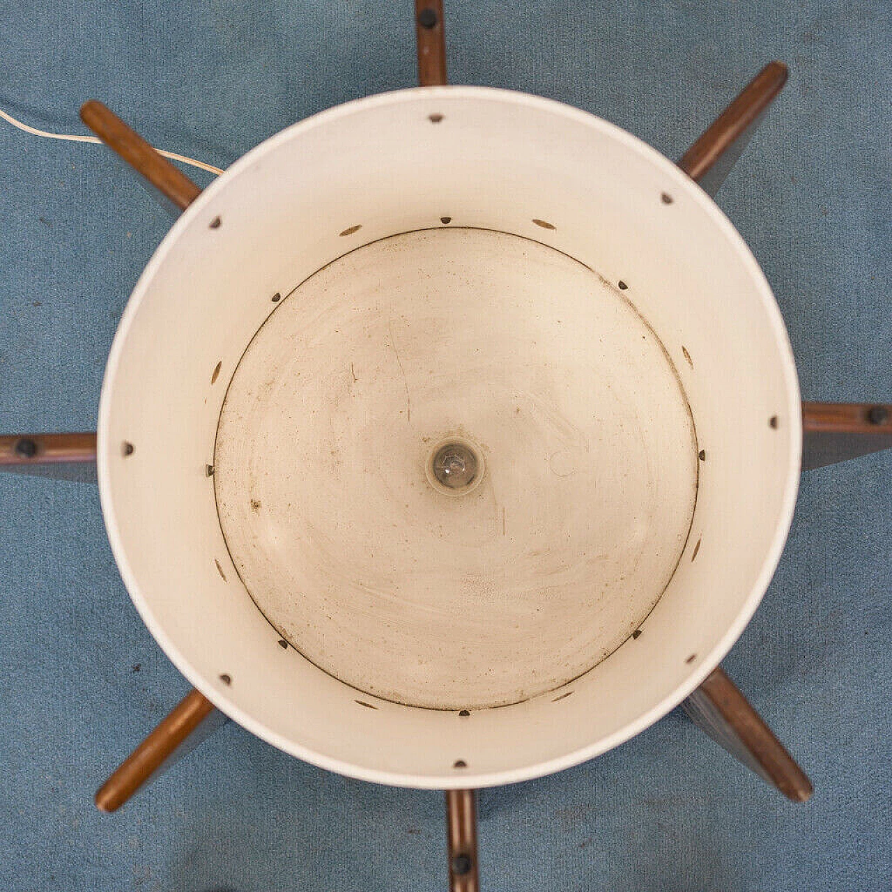 Luminous coffee table in wood and glass, 1970s 1194176