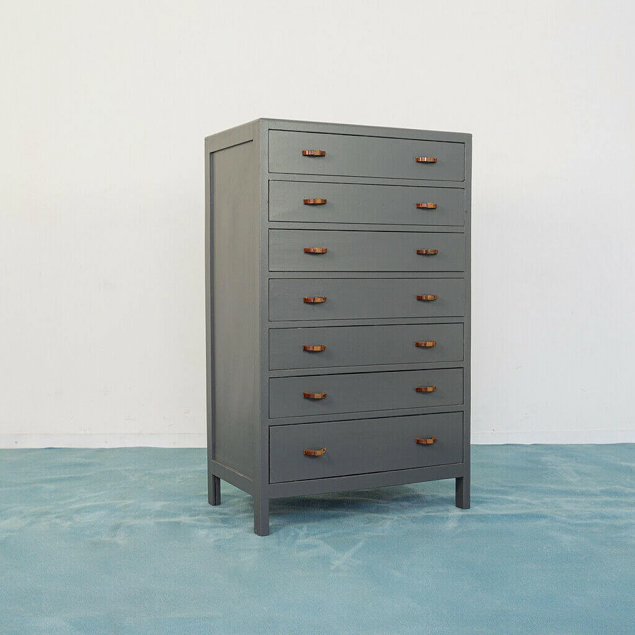 Optician's chest of drawers in wood, metal and bone, 1940s 1194338