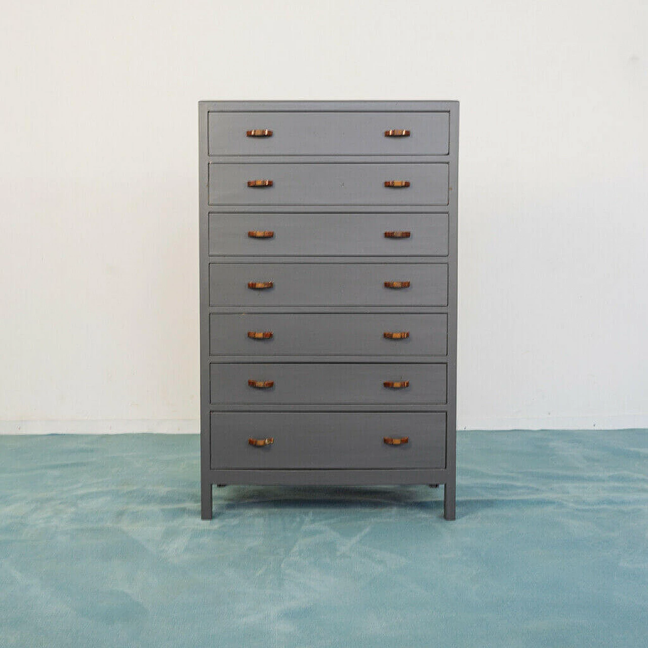 Optician's chest of drawers in wood, metal and bone, 1940s 1194342