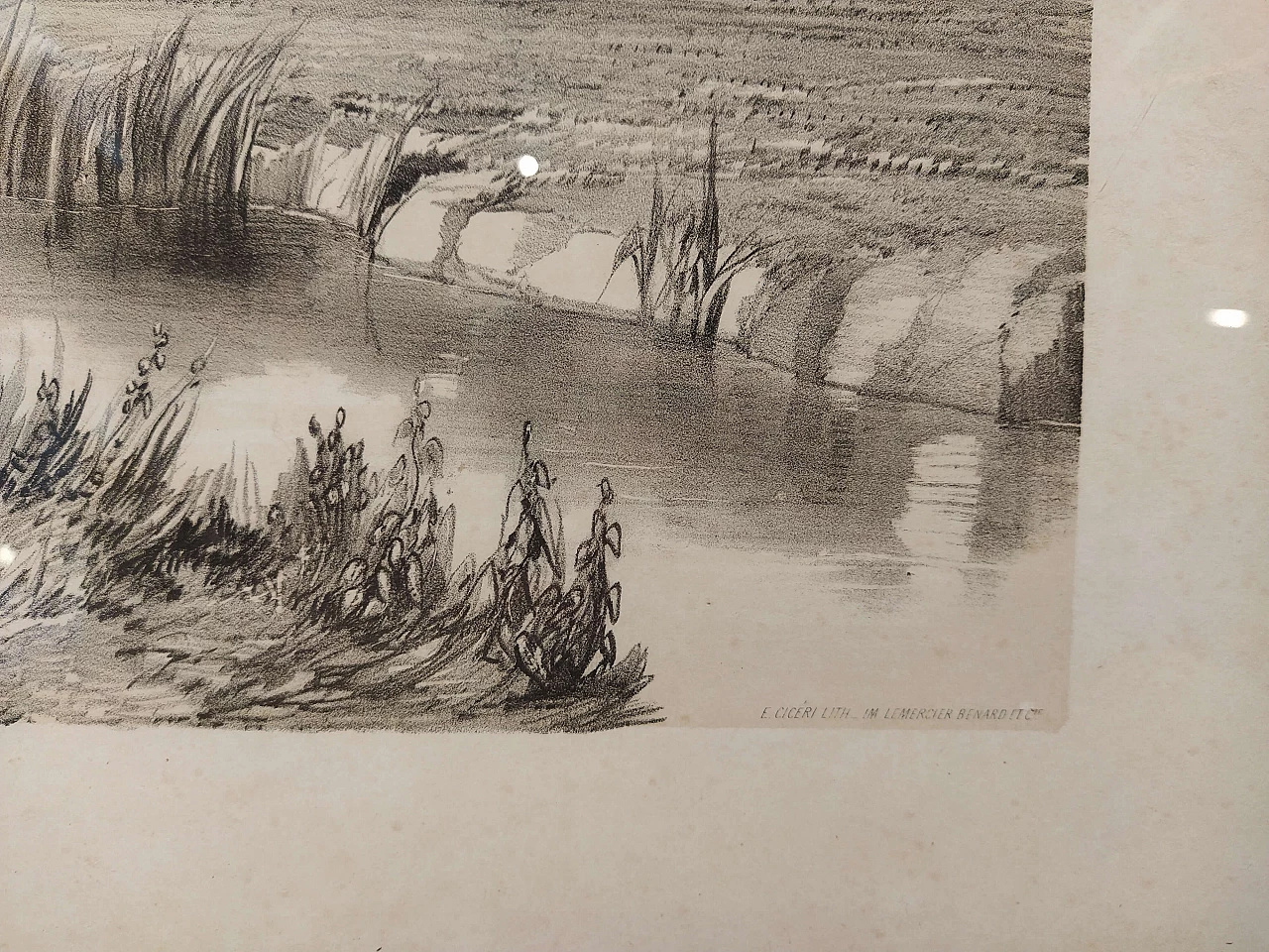 Lithograph Cheval refusant de sauter, mid 19th century 1194372