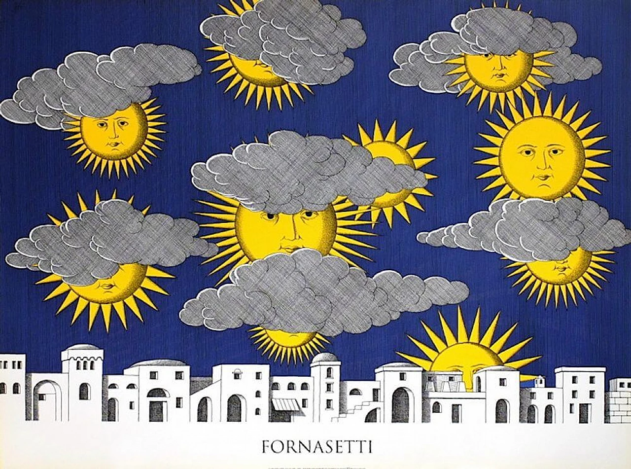 Lithograph by Piero Fornasetti, Sun of Capri, 1993 1194491