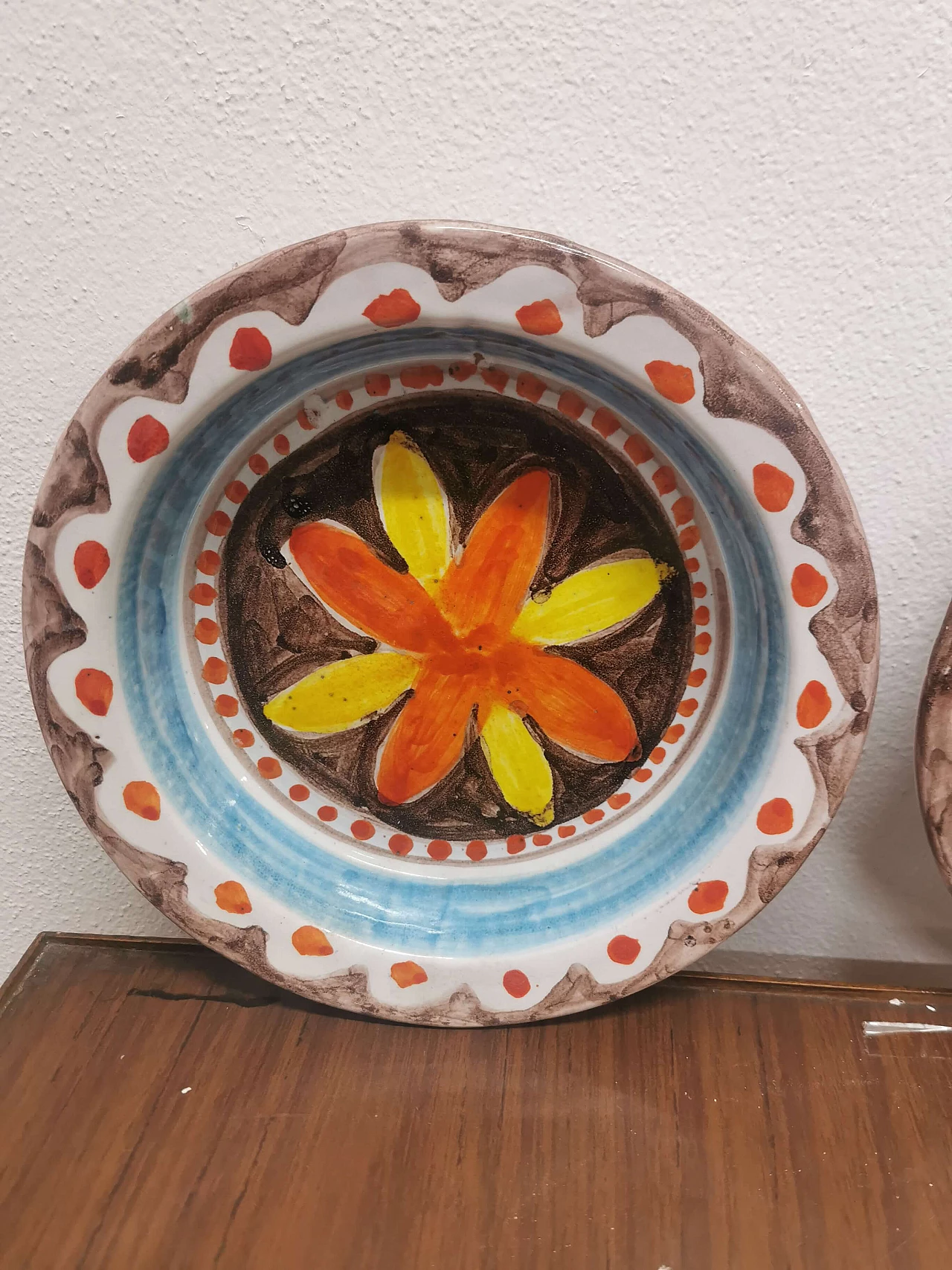 Coppia di piatti in ceramica De Simone, anni '70 1194821