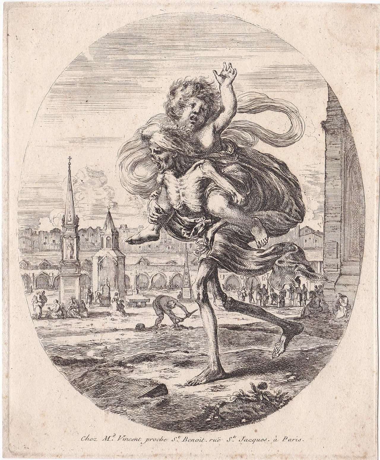 Etching La Morte rapisce un fanciullo by Stefano Della Bella, 1648 1194842