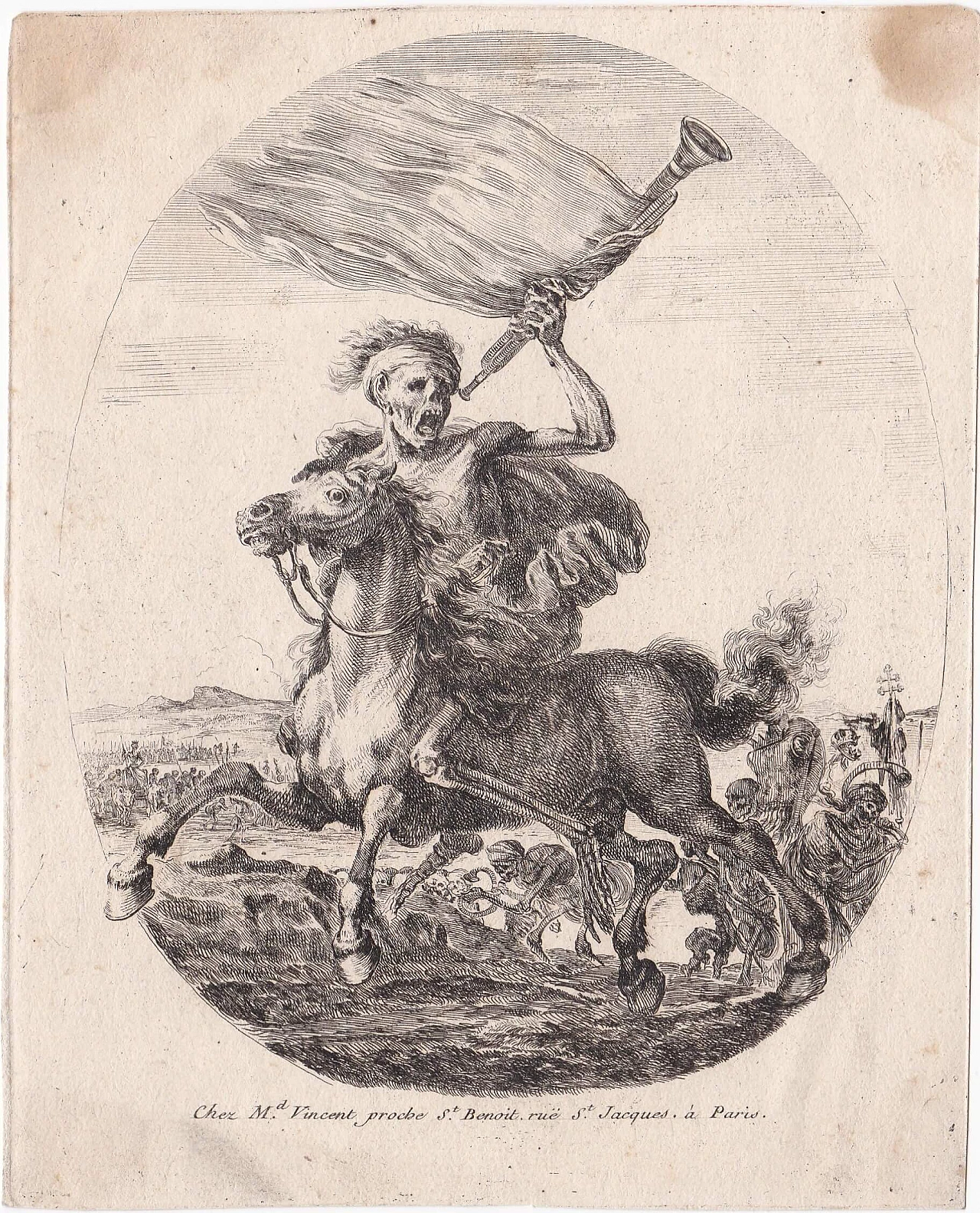 Acquaforte La Morte a cavallo di Stefano Della Bella, 1648 1194862