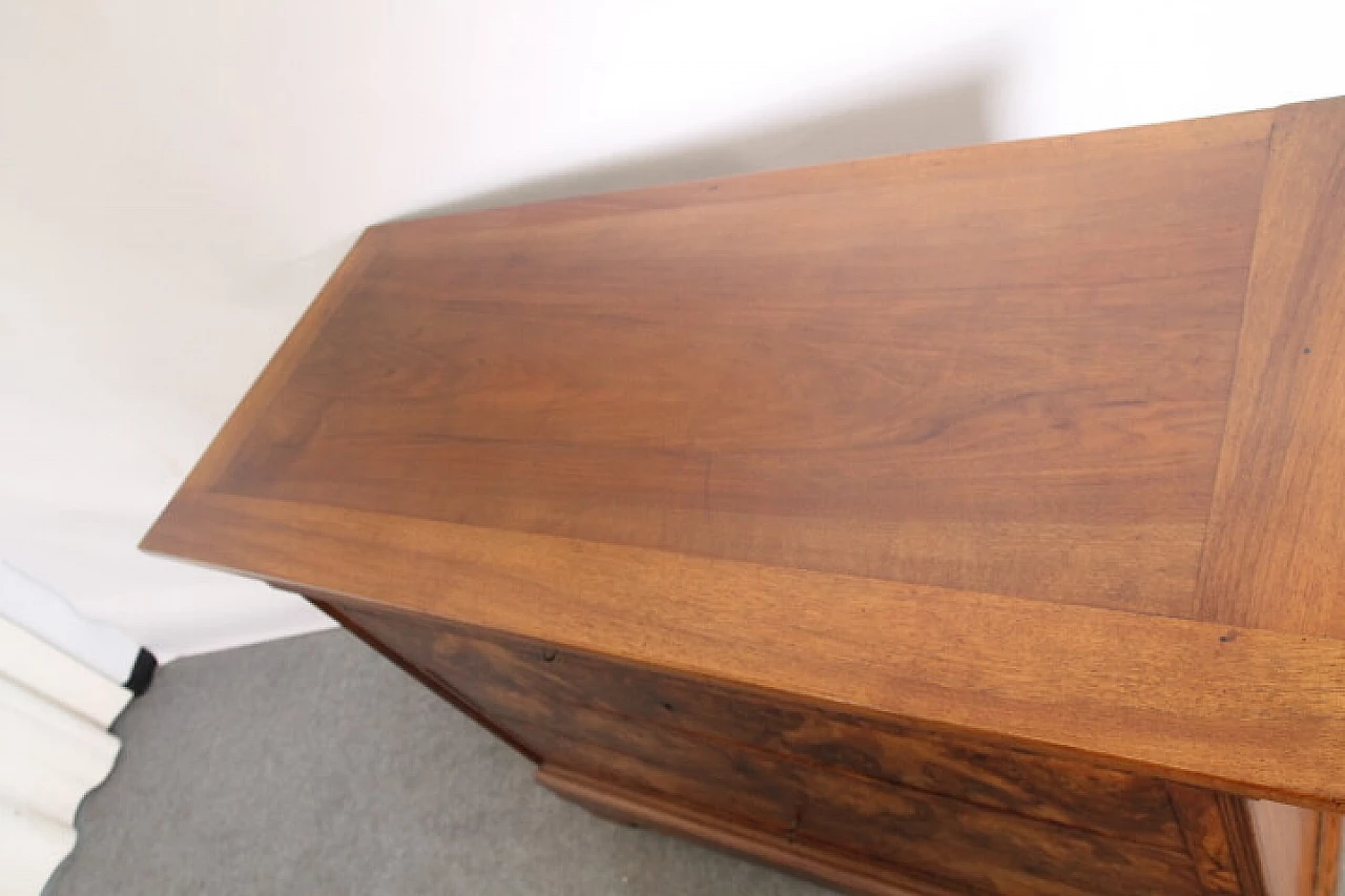 Cassettiera francese in noce e radica Luigi Filippo, 1860 1195120