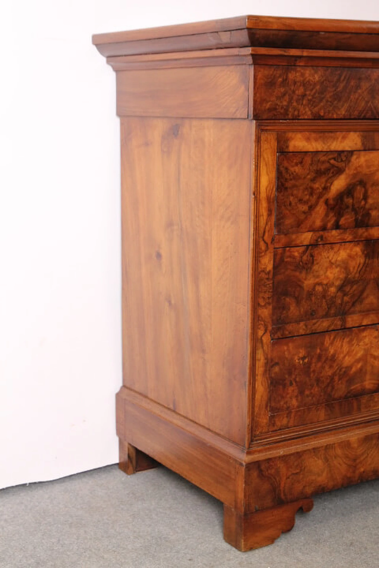 Louis Philippe chest of drawers in walnut and briar, 1860 1195125