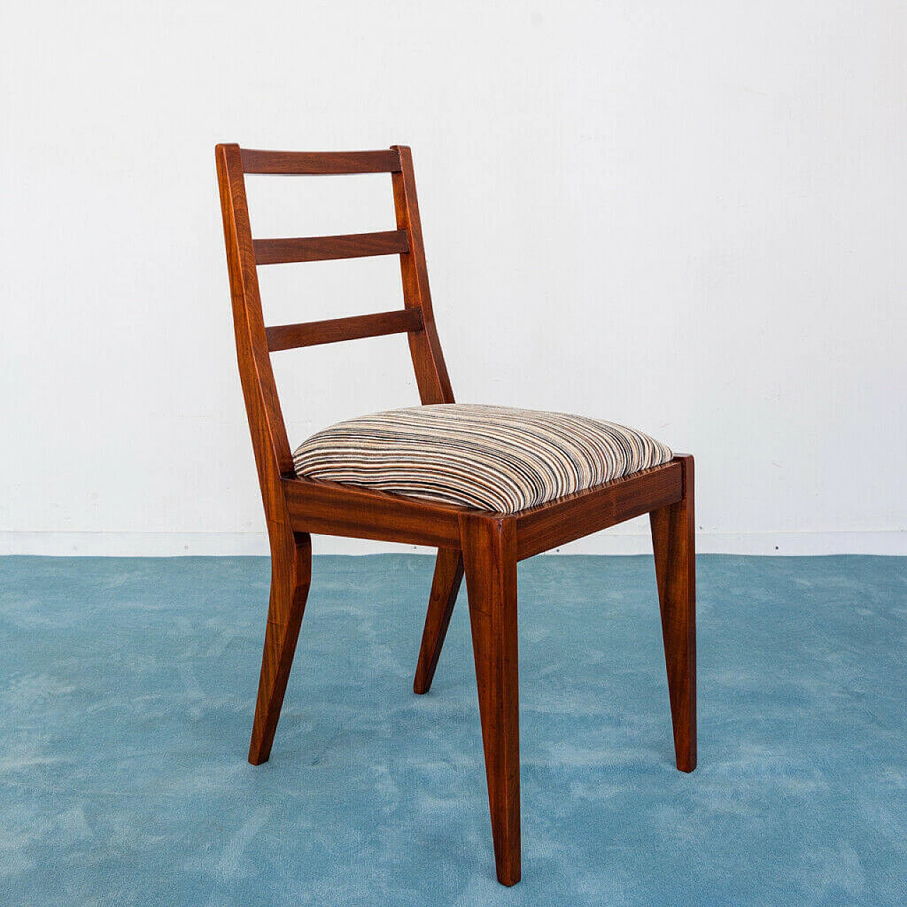 Chair in mahogany and corduroy, 1950s 1195556