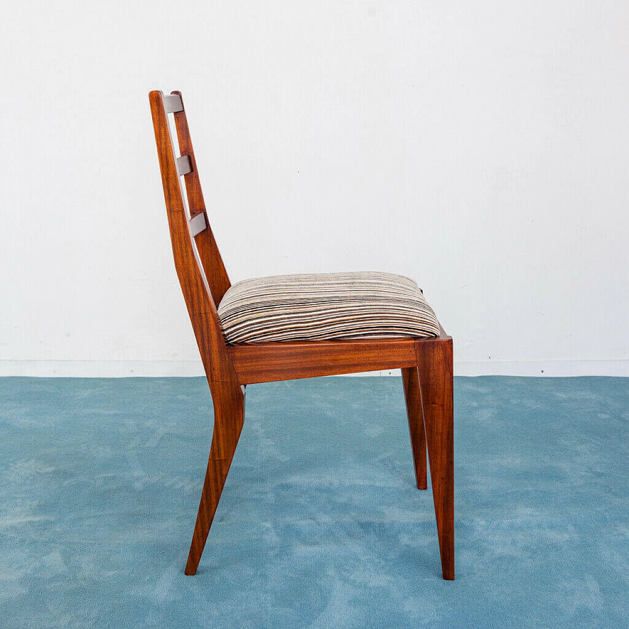 Chair in mahogany and corduroy, 1950s 1195557