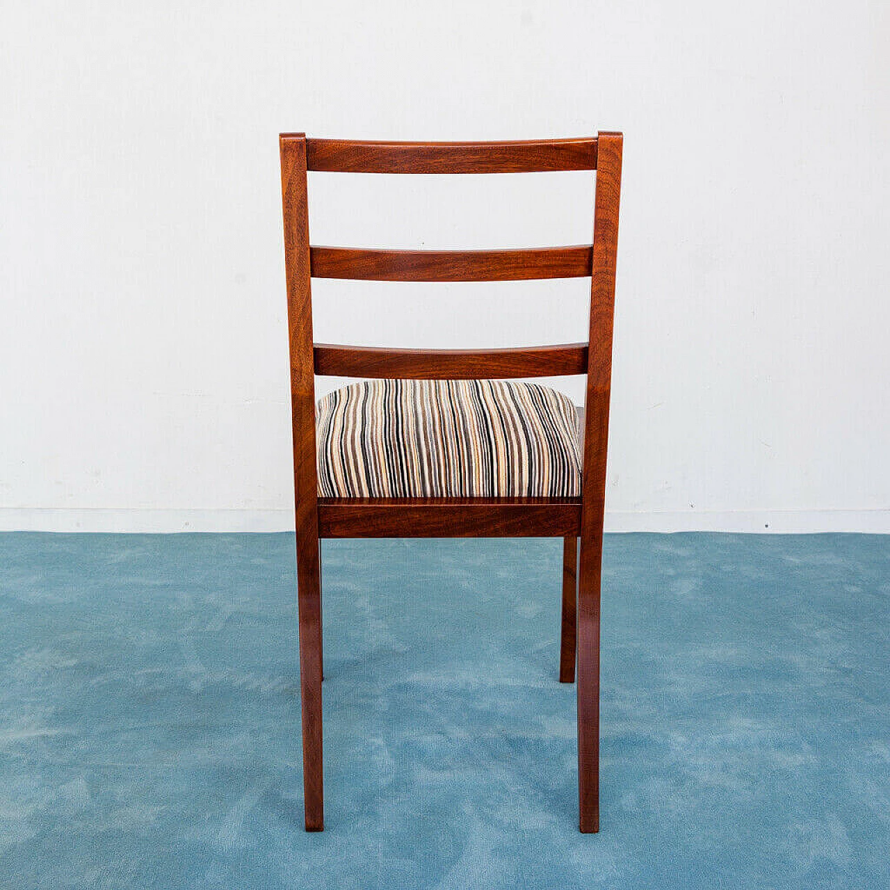 Chair in mahogany and corduroy, 1950s 1195558