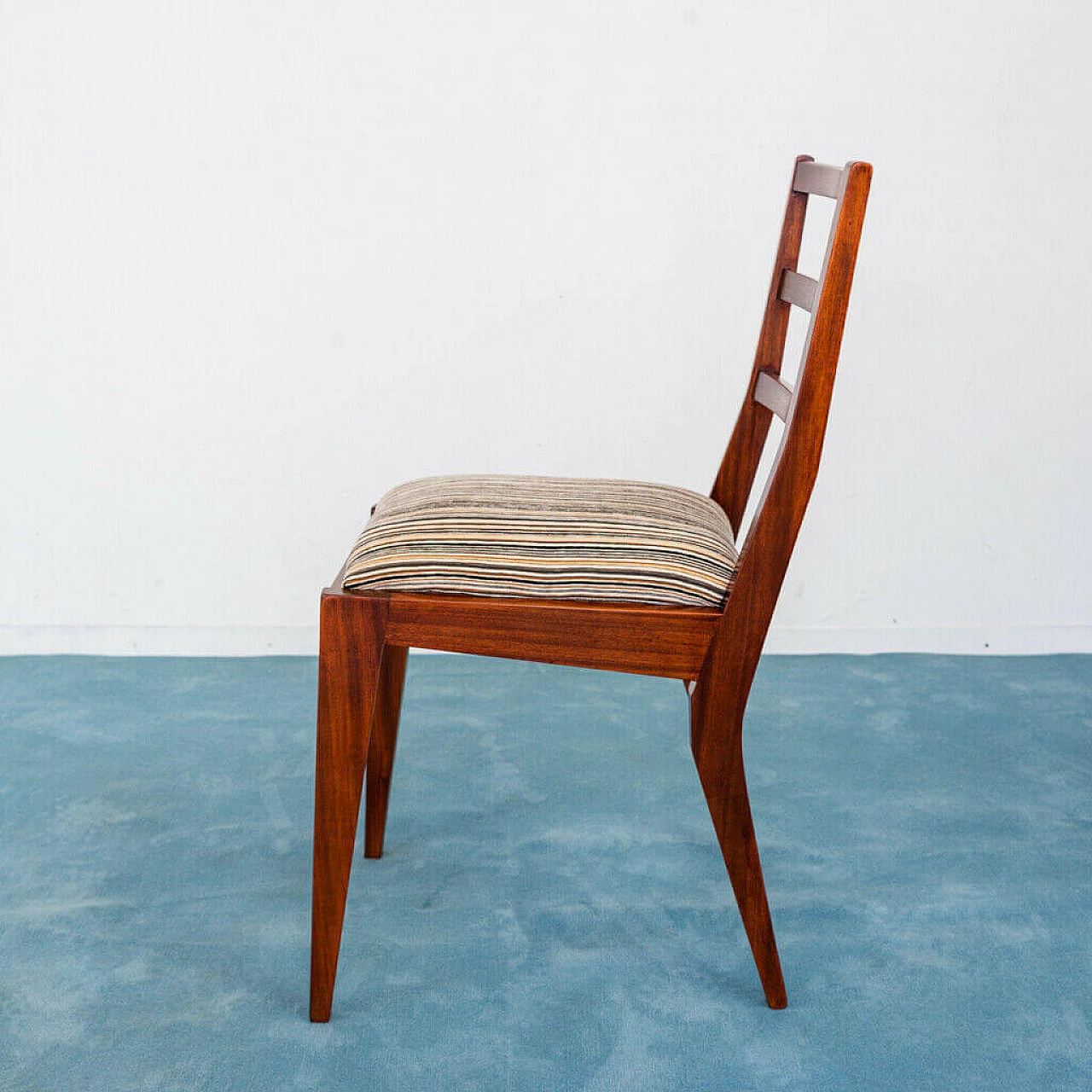 Chair in mahogany and corduroy, 1950s 1195559