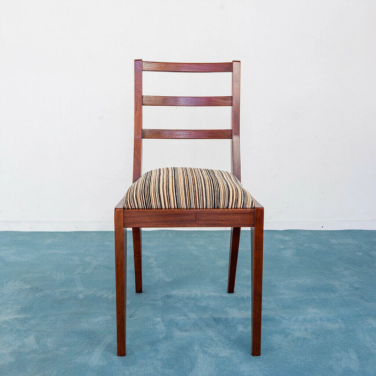 Chair in mahogany and corduroy, 1950s 1195560