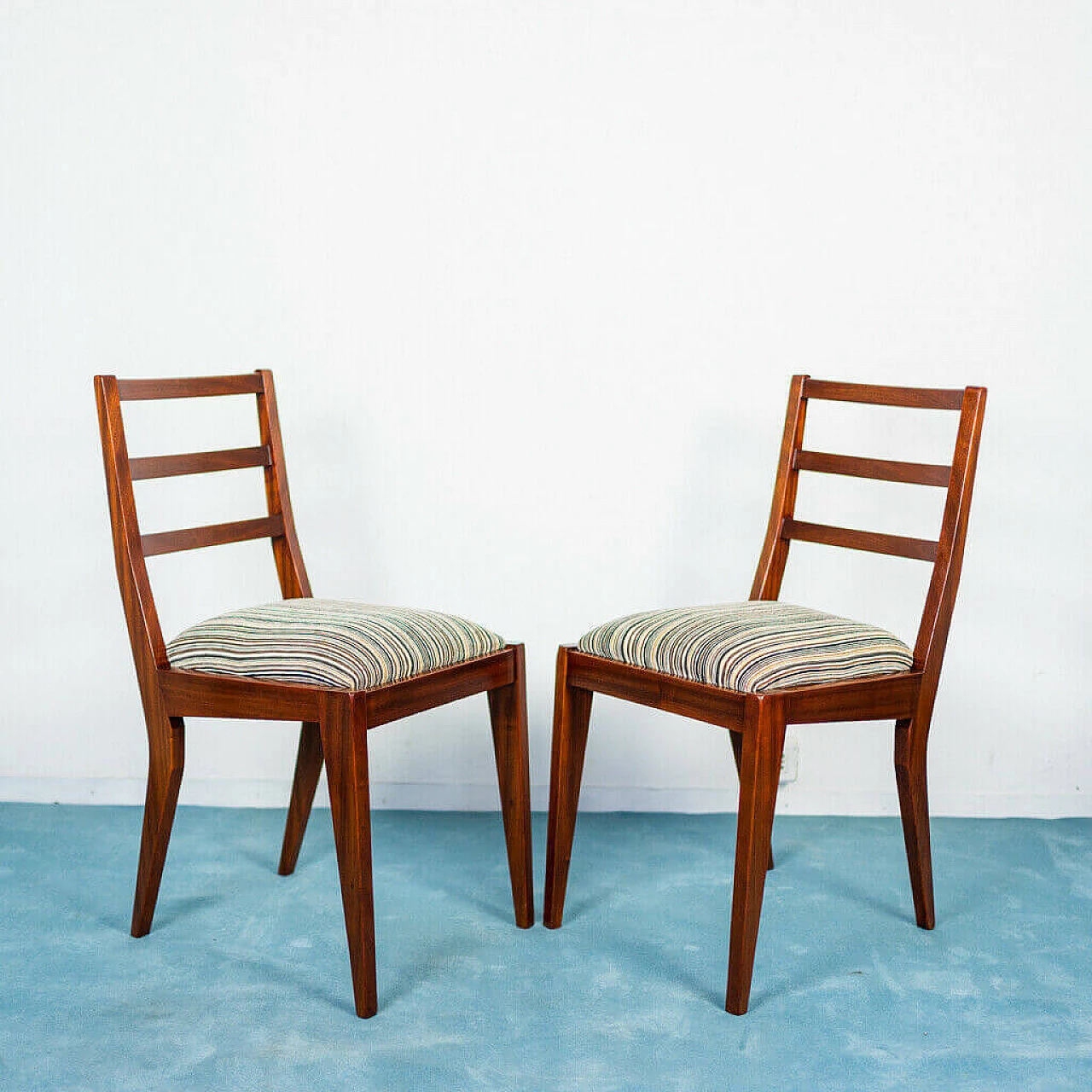 Chair in mahogany and corduroy, 1950s 1195561