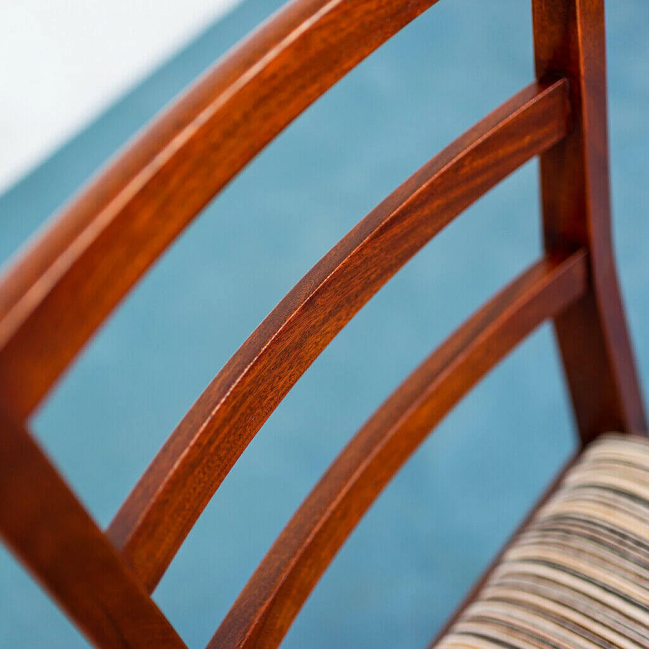 Chair in mahogany and corduroy, 1950s 1195563
