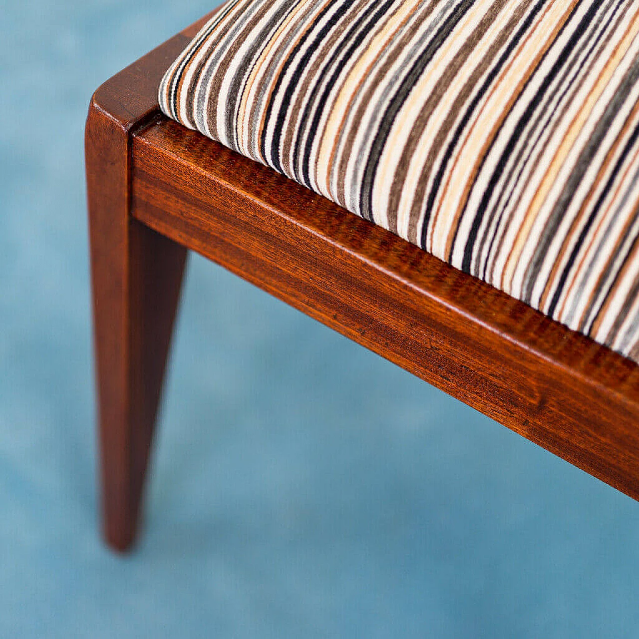 Chair in mahogany and corduroy, 1950s 1195564