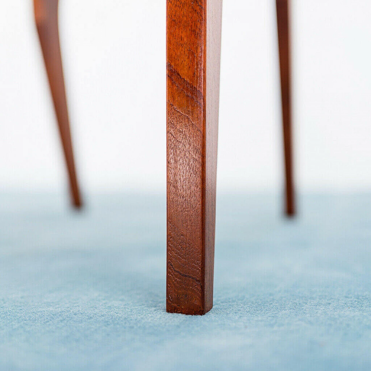 Chair in mahogany and corduroy, 1950s 1195565