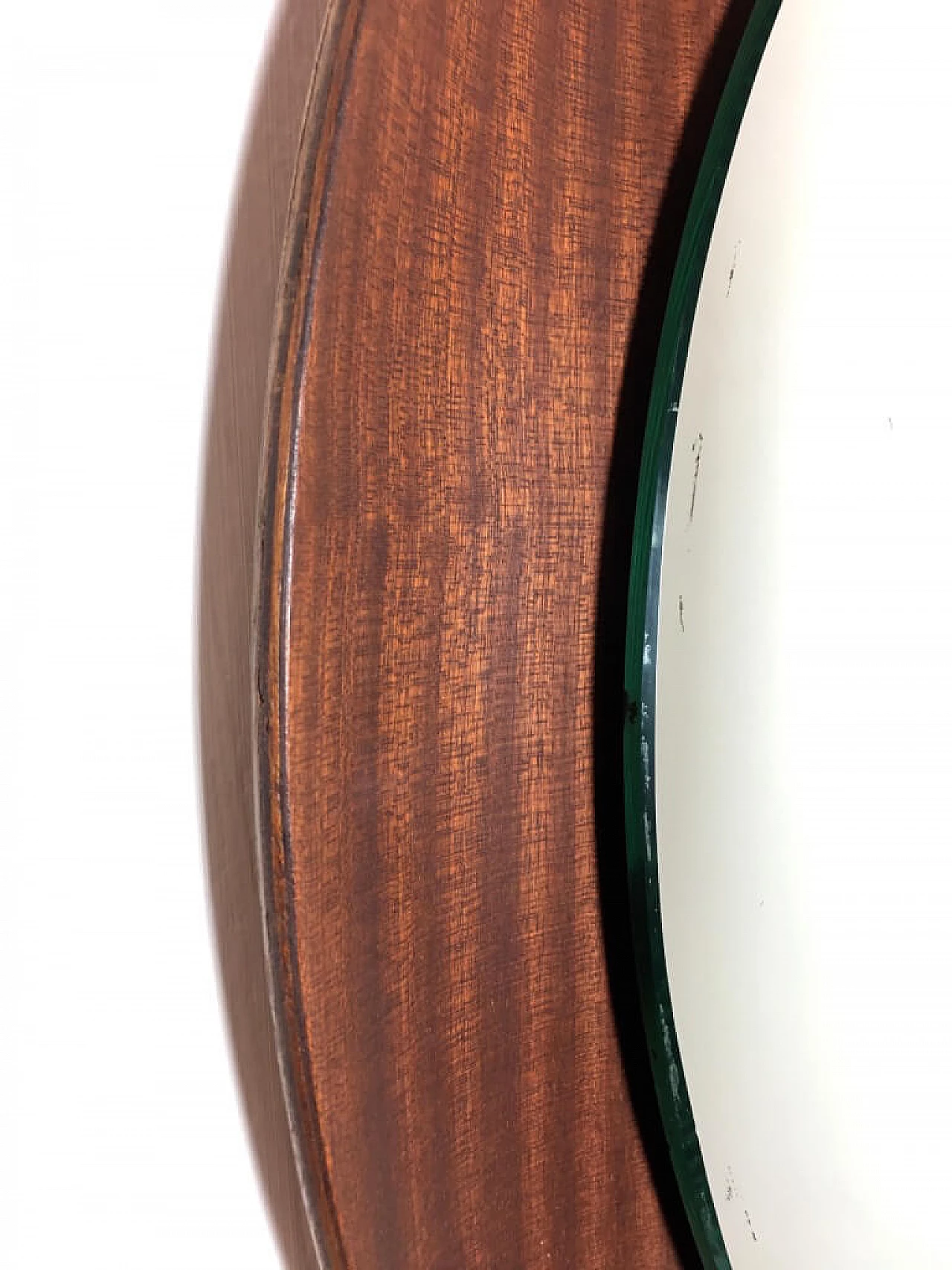 Circular mirror with teak base by Campo & Graffi, 1960s 1195607