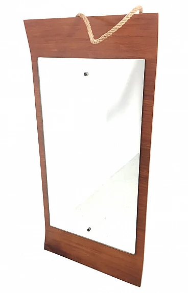 Scandinavian teak mirror, 70s