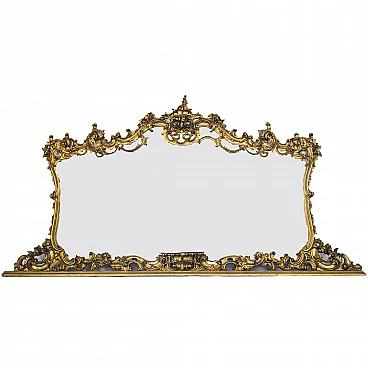 Wall mirror in gilded wood, 1950s