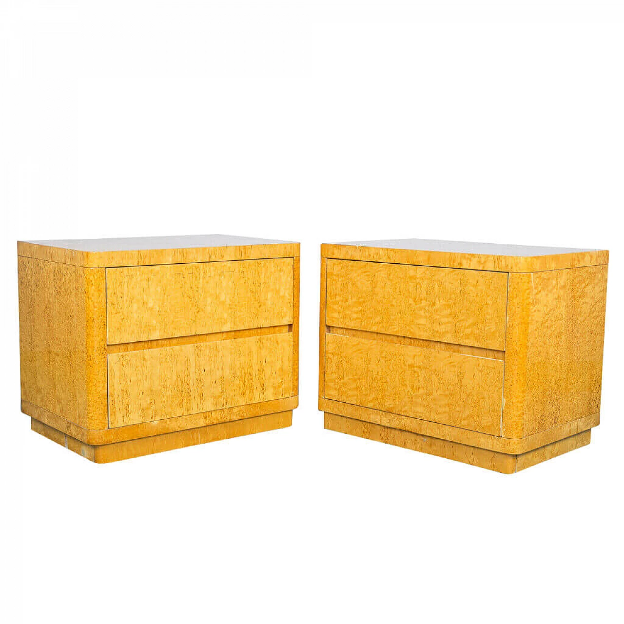 Pair of bedside tables in briar, 1950s 1196083