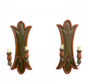 Pair of wall lamps, 20s