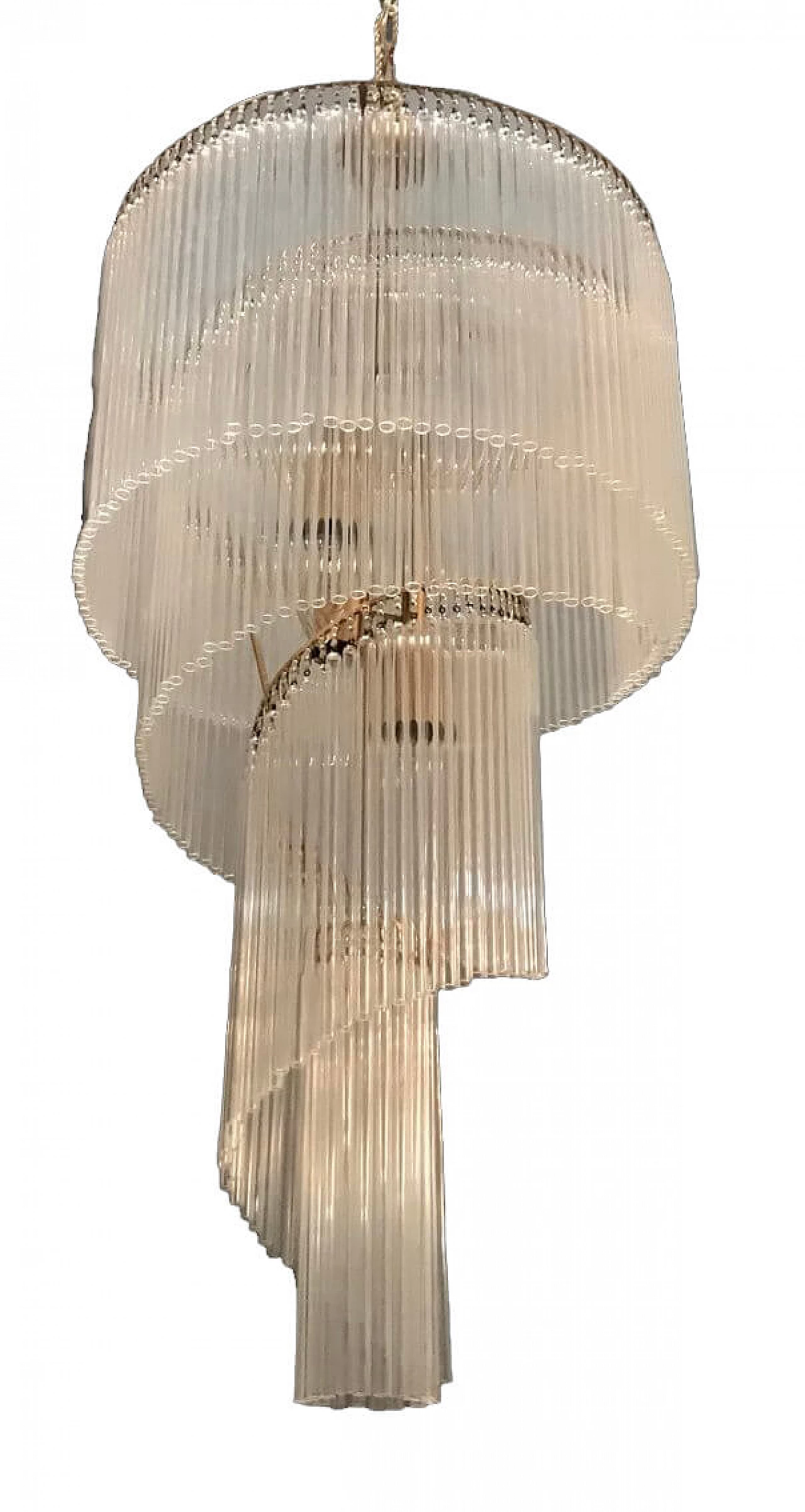 Spiral chandelier in Murano glass by Gaetano Sciolari, 1960s 1196152