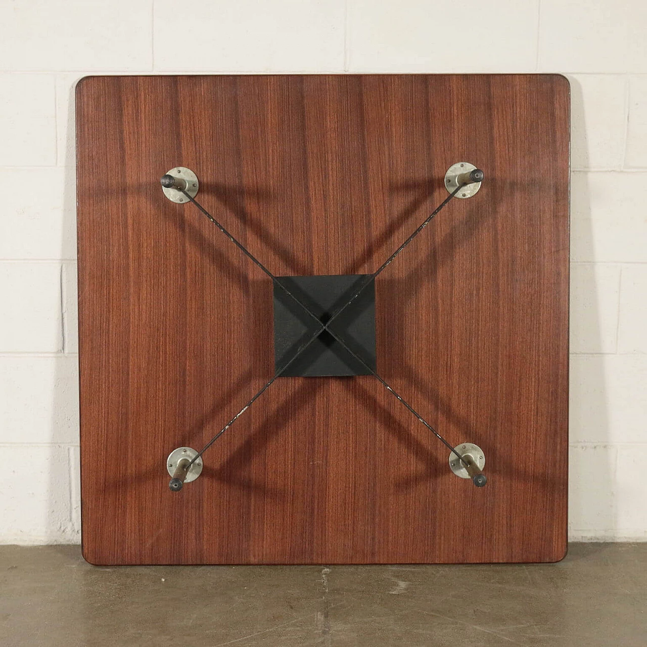 Coffee table in rosewood and metal, 60s 1196243