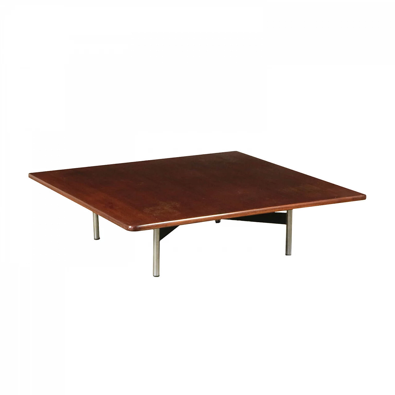 Coffee table in rosewood and metal, 60s 1196244