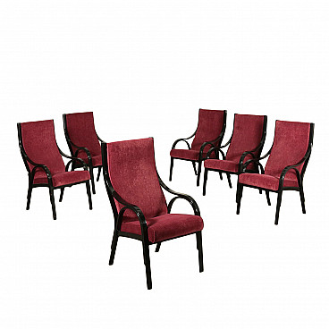 6 Cavour armchairs by Giotto Stoppino, Lodovico Meneghetti and Vittorio Gregotti for Sim, 70s