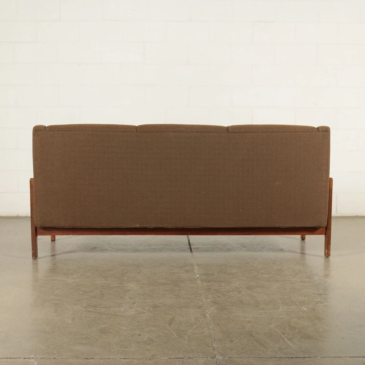 Sofa in beechwood and fabric, 60s 1196398