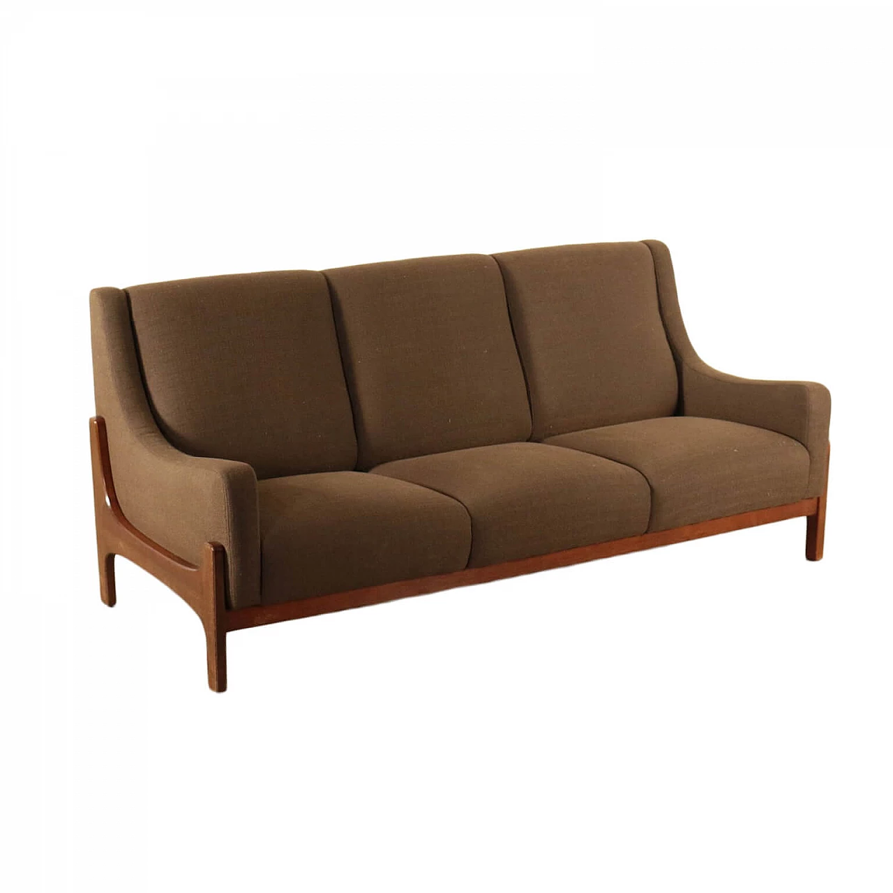 Sofa in beechwood and fabric, 60s 1196400