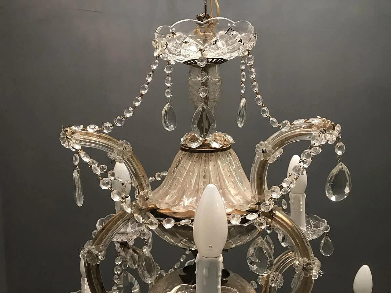 Murano glass chandelier, 50s 1196407