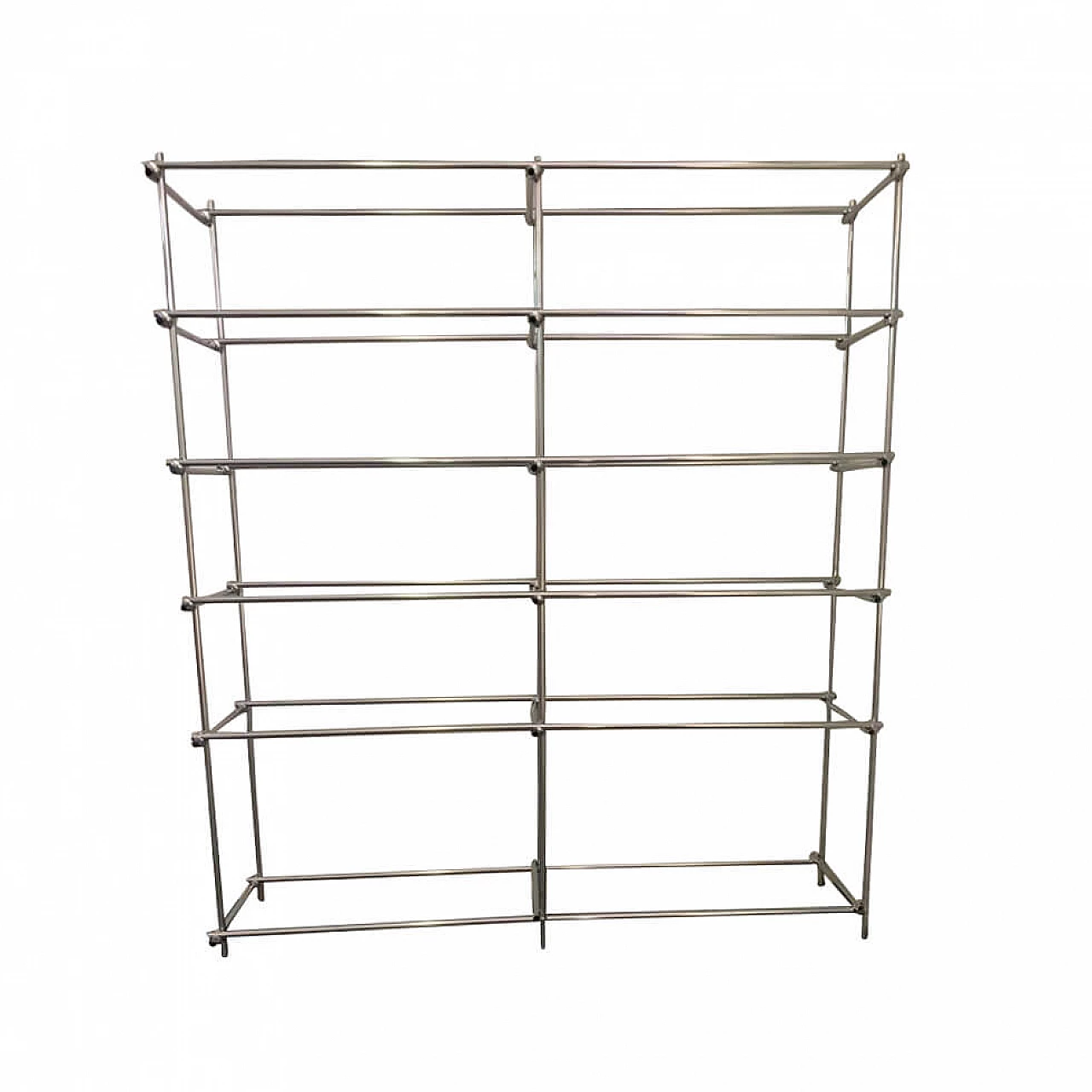 Chrome tubular shelf with metal clamps from S.B.E., 60s 1196789