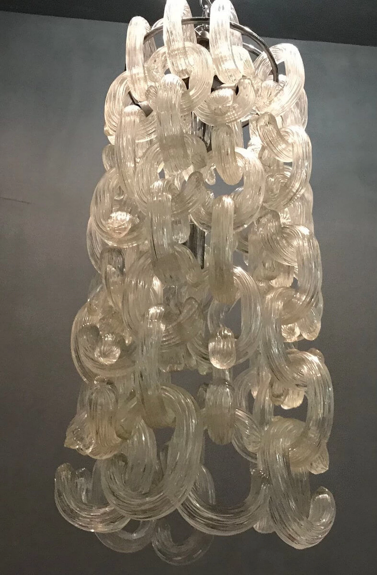 Lampadario in vetro di Murano di Carlo Nason per Murano, anni '70 1197182