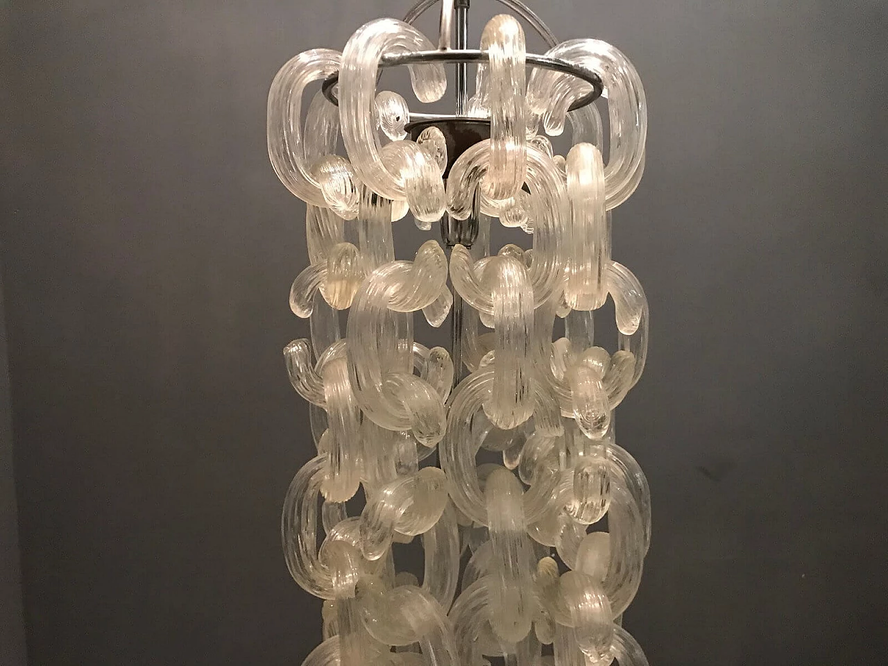 Lampadario in vetro di Murano di Carlo Nason per Murano, anni '70 1197183