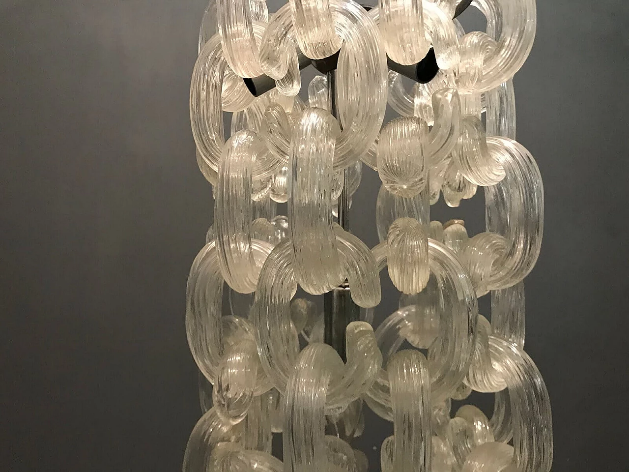 Lampadario in vetro di Murano di Carlo Nason per Murano, anni '70 1197184