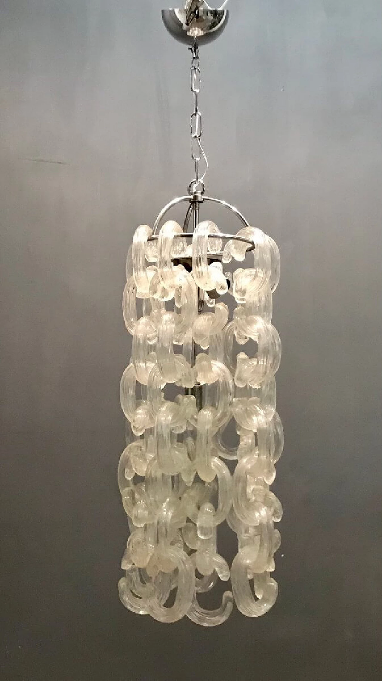 Lampadario in vetro di Murano di Carlo Nason per Murano, anni '70 1197188