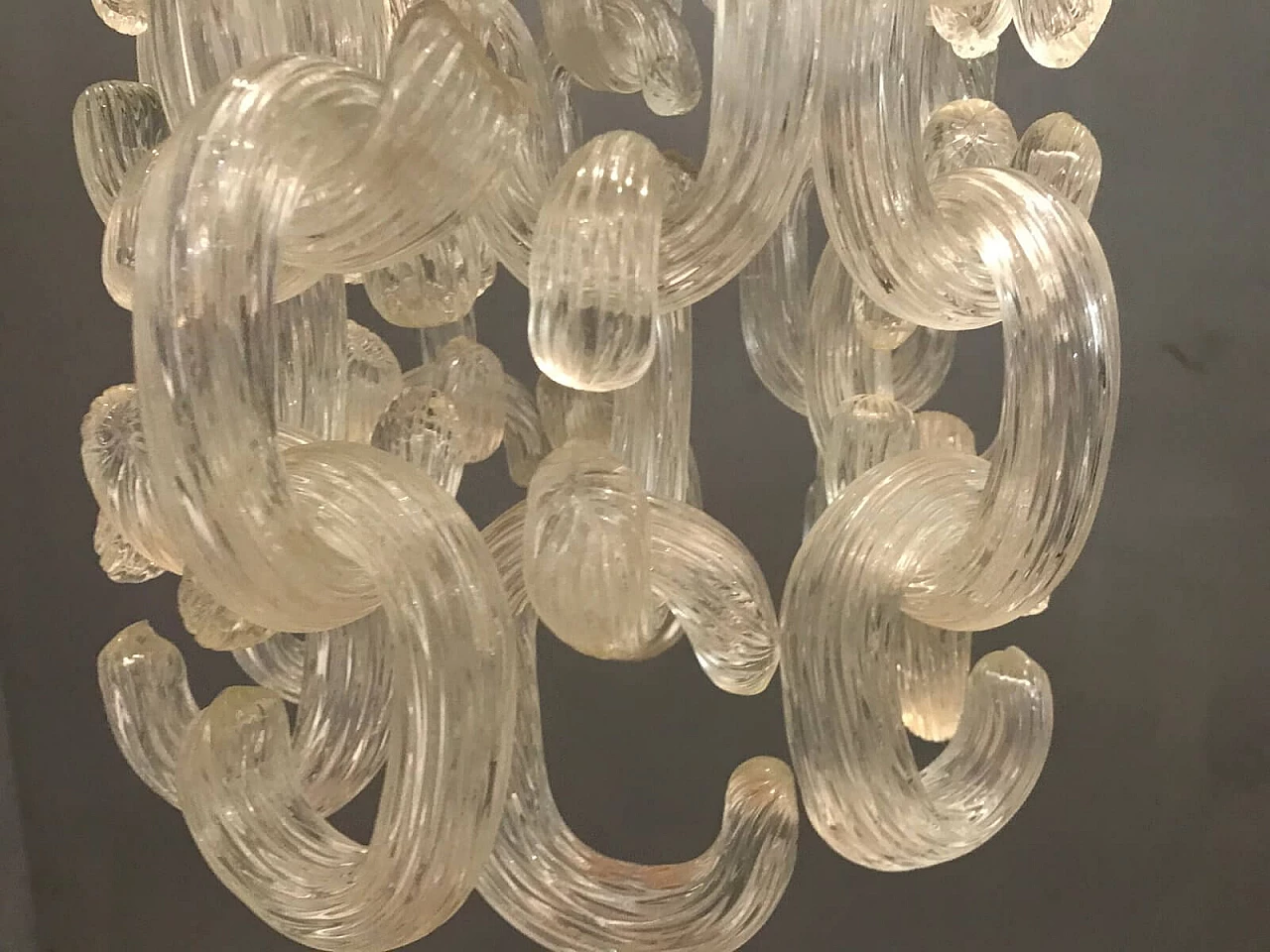 Lampadario in vetro di Murano di Carlo Nason per Murano, anni '70 1197189