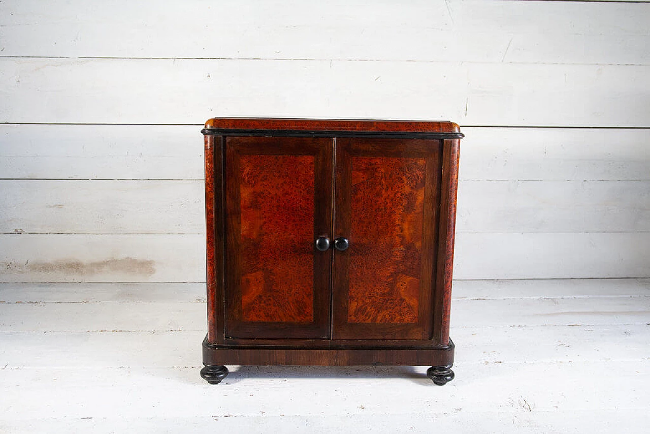 Small cabinet in rosewood and briarwood, early '900 1197222