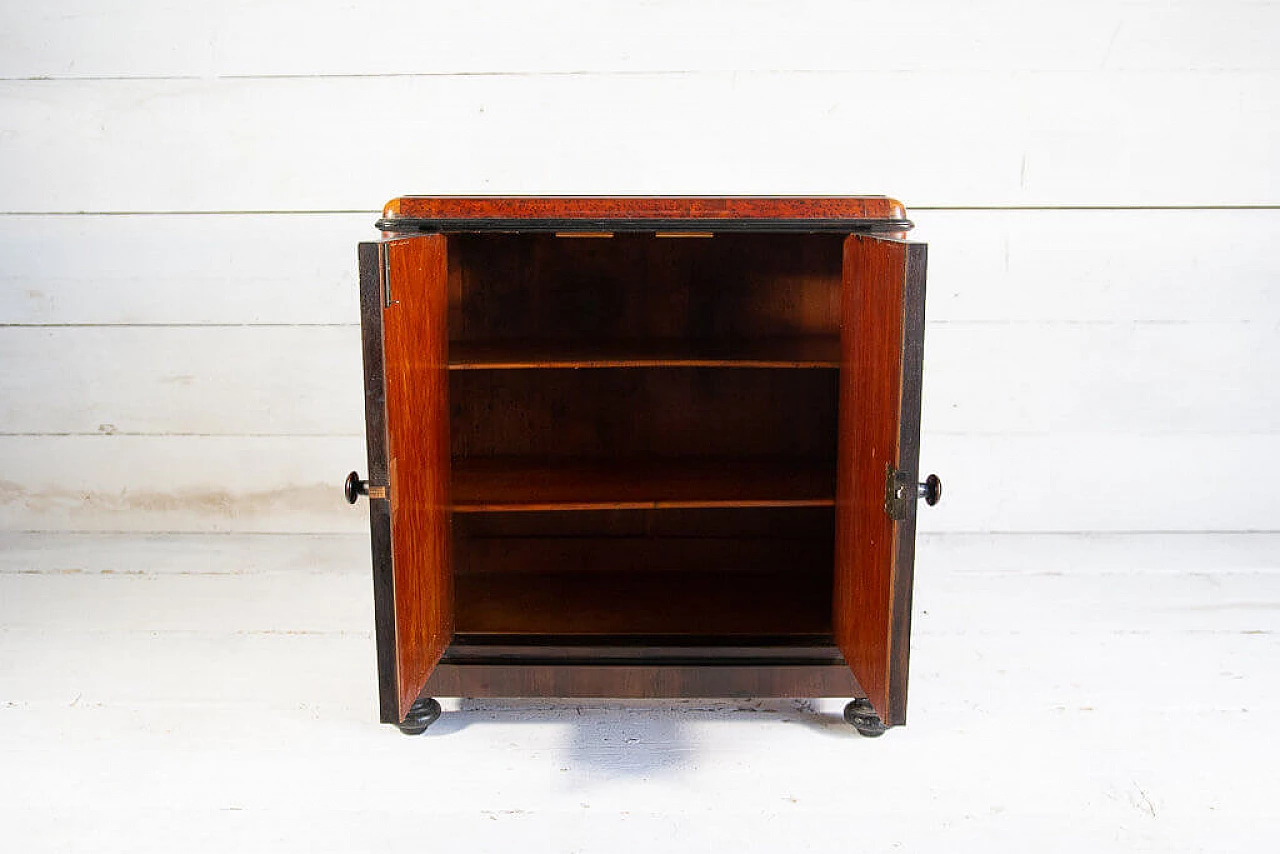 Small cabinet in rosewood and briarwood, early '900 1197223