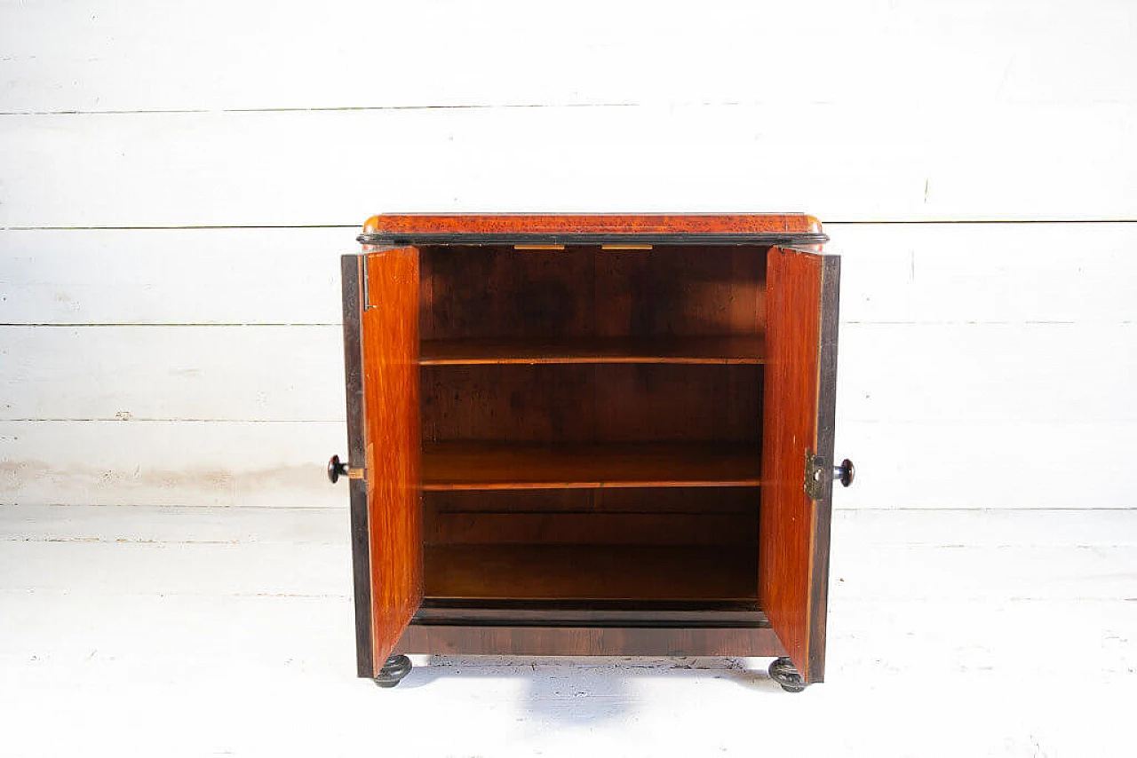 Small cabinet in rosewood and briarwood, early '900 1197224