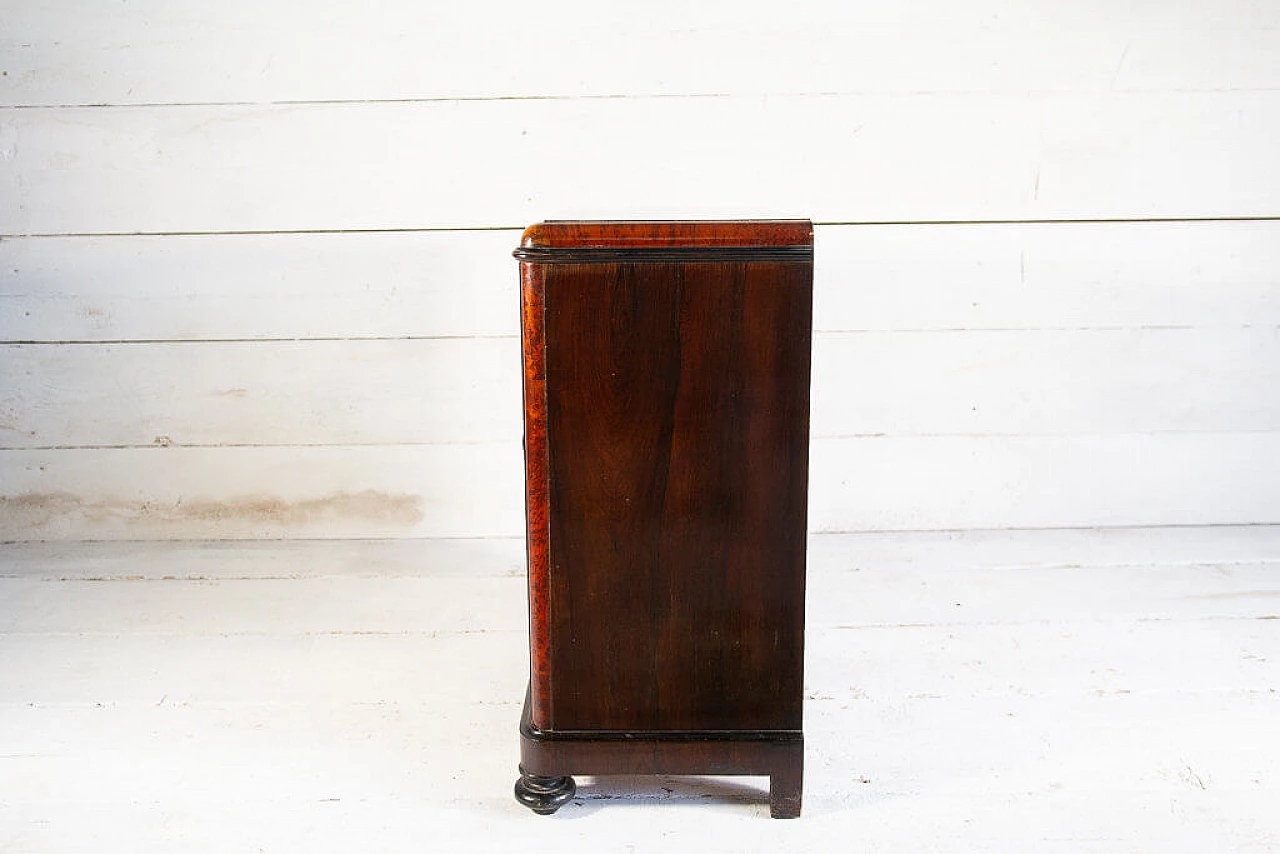 Small cabinet in rosewood and briarwood, early '900 1197225