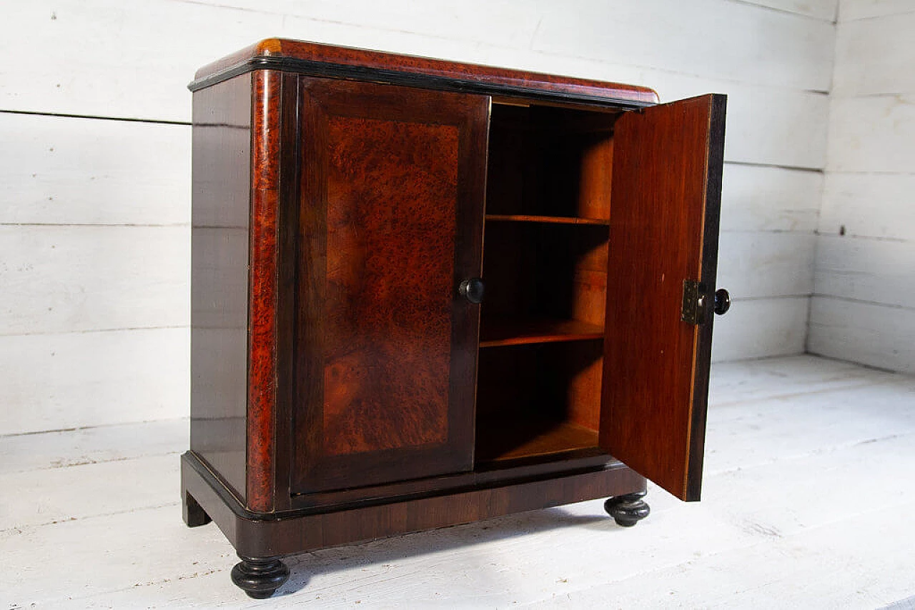 Small cabinet in rosewood and briarwood, early '900 1197227