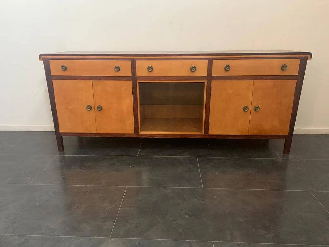 Art Deco maple and elm sideboard, 1940s 1197486