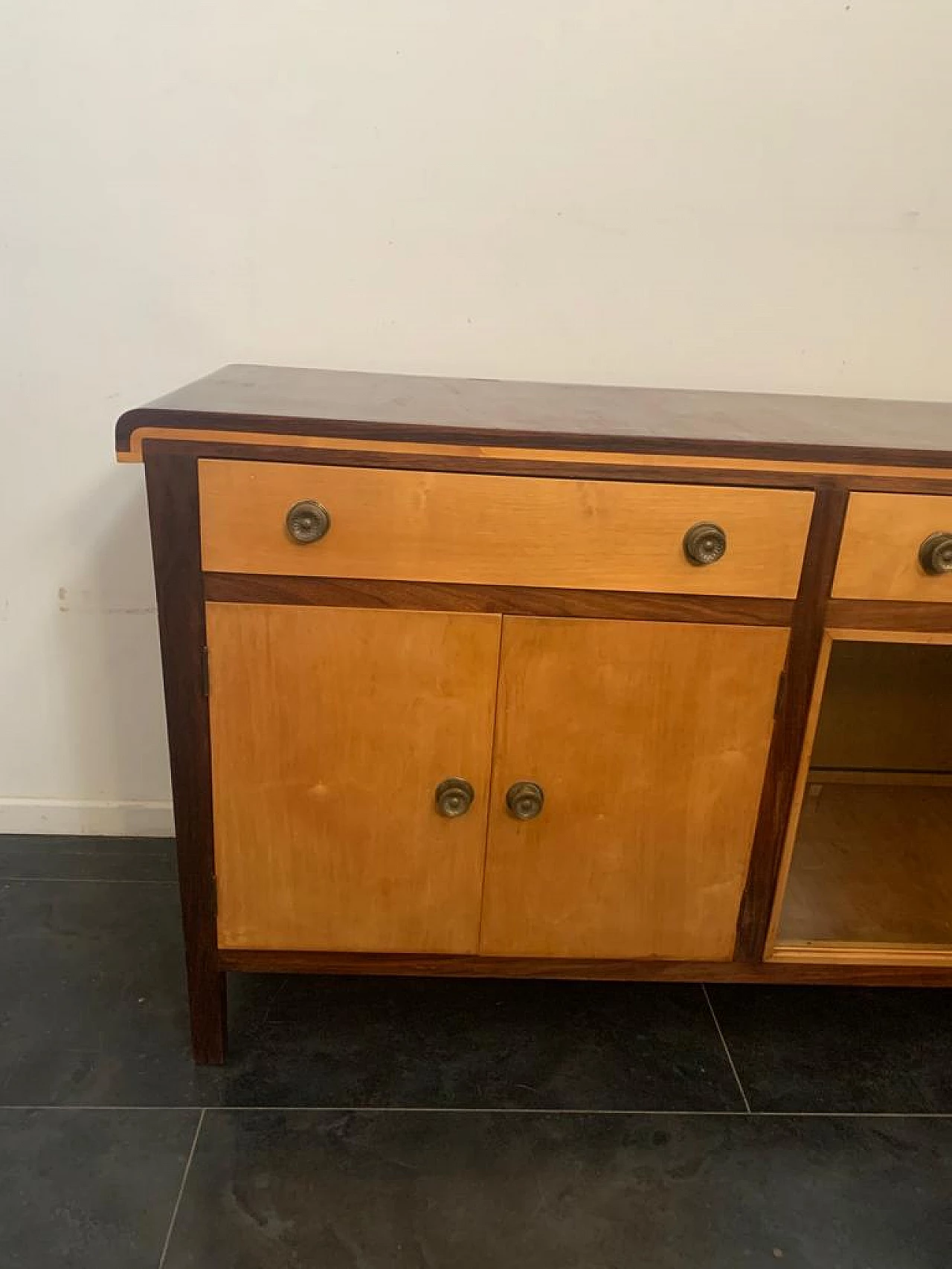 Art Deco maple and elm sideboard, 1940s 1197493