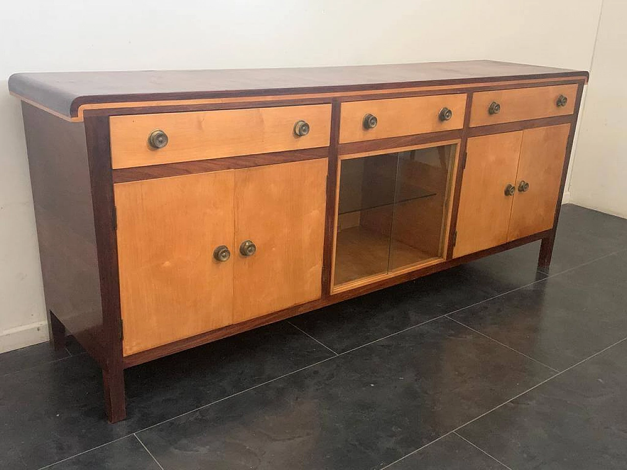 Art Deco maple and elm sideboard, 1940s 1197495