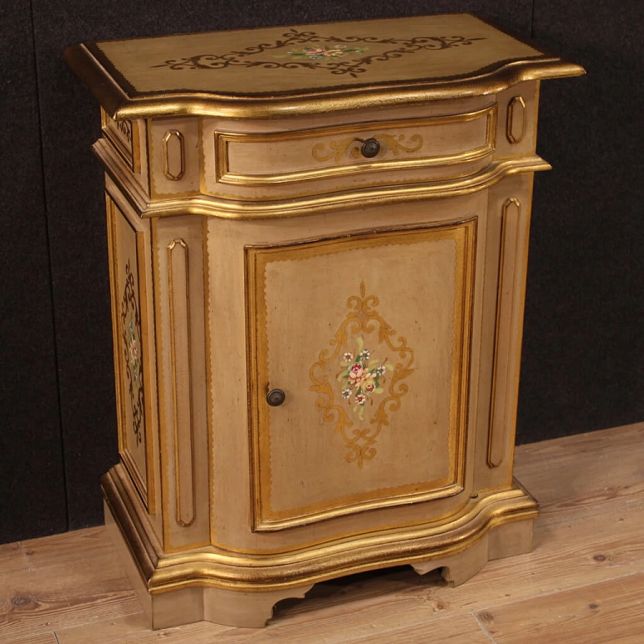 Credenza laccata e dipinta del XX secolo, anni '60 1197786