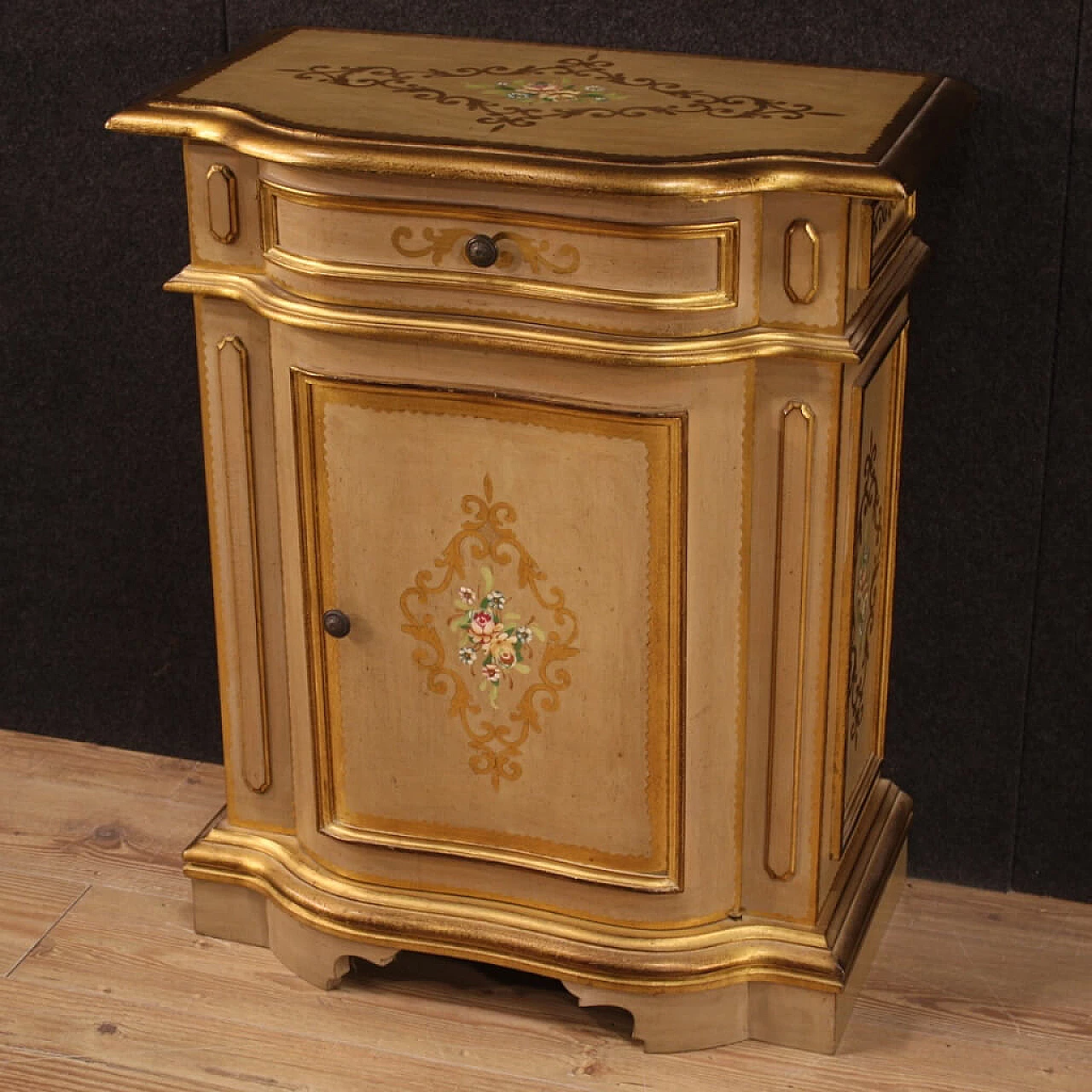 Credenza laccata e dipinta del XX secolo, anni '60 1197790