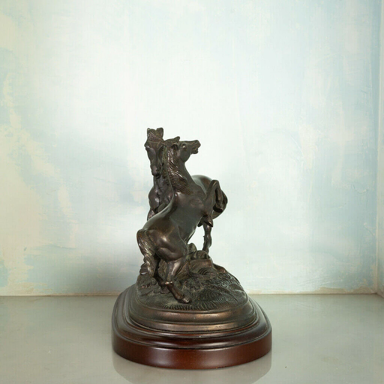 Bronze statue of rampant horses, 19th century 1197801